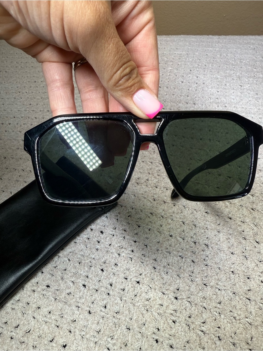 Oversized Quay Square Sunglasses in the style Sound Check